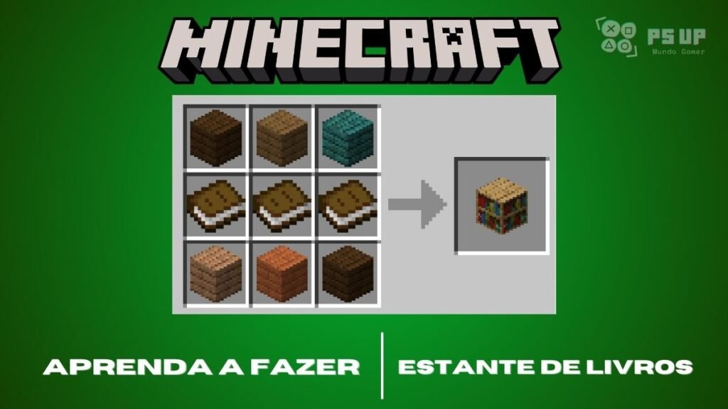 Como Criar uma Estante de Livros no Minecraft