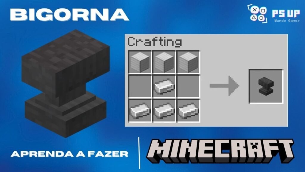 Como Fazer Bigorna no Minecraft passo a passo